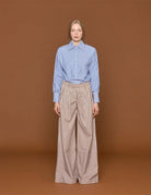pantapalazzo frida riga beige bianco - Frida SRL