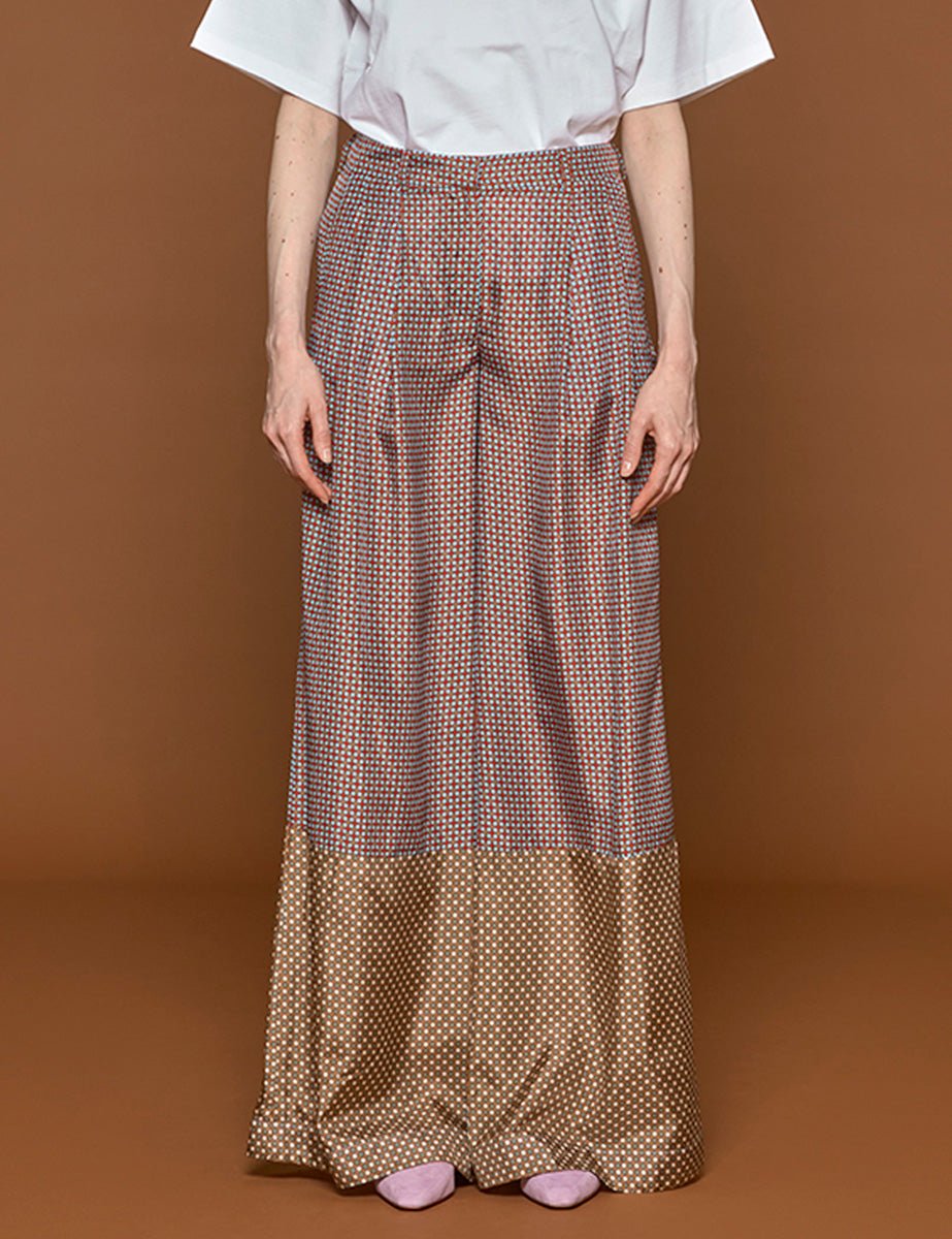 pantapalazzo frida seta multiprinted - jejia - pantalone