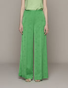 pantapalazzo jacquard etoile paradise verde - forte forte - pantalone