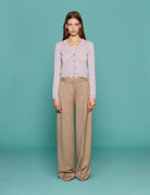 pantapalazzo michiko taupe - mother of pearl - pantalone