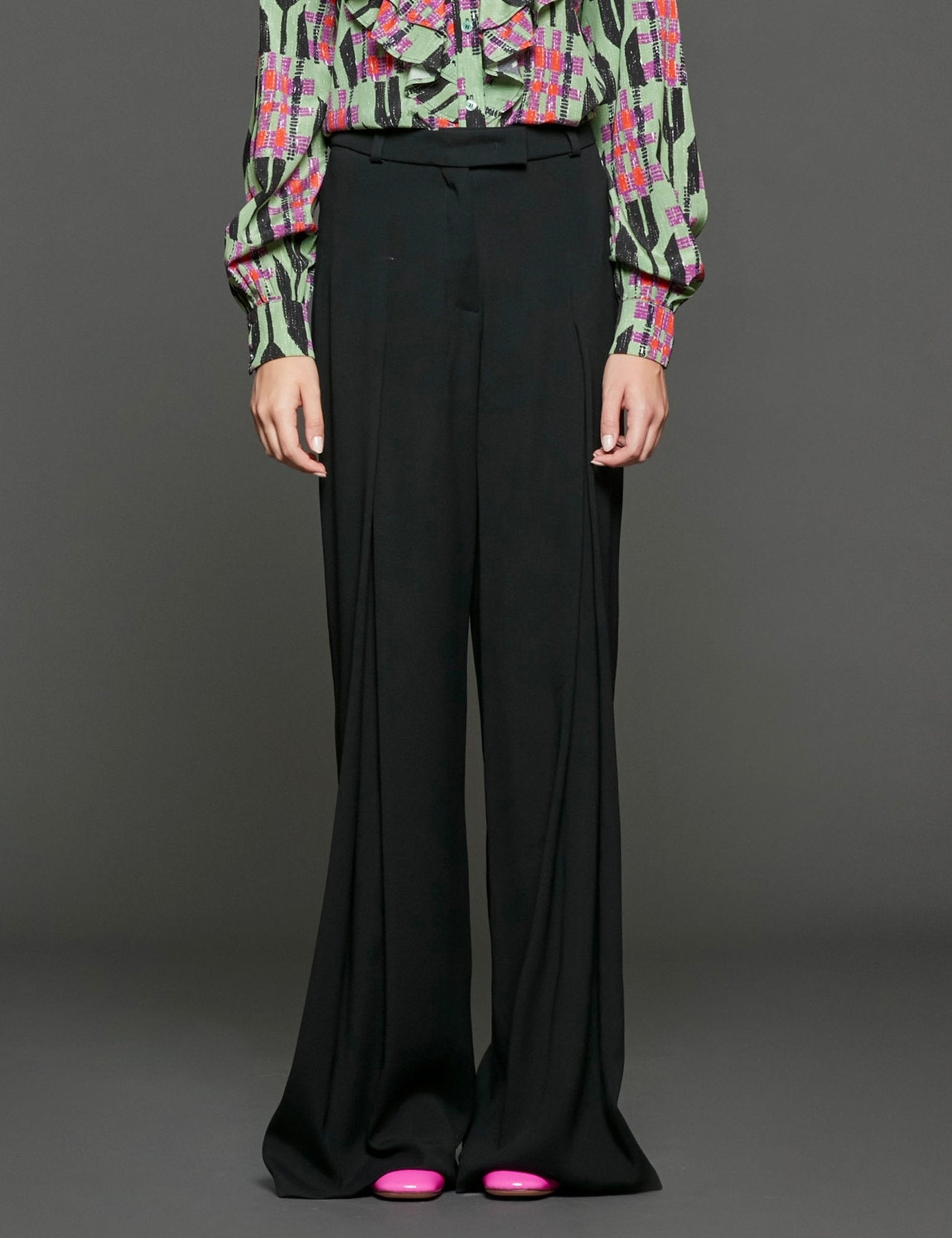 pantapalazzo nero - stella jean - pantalone