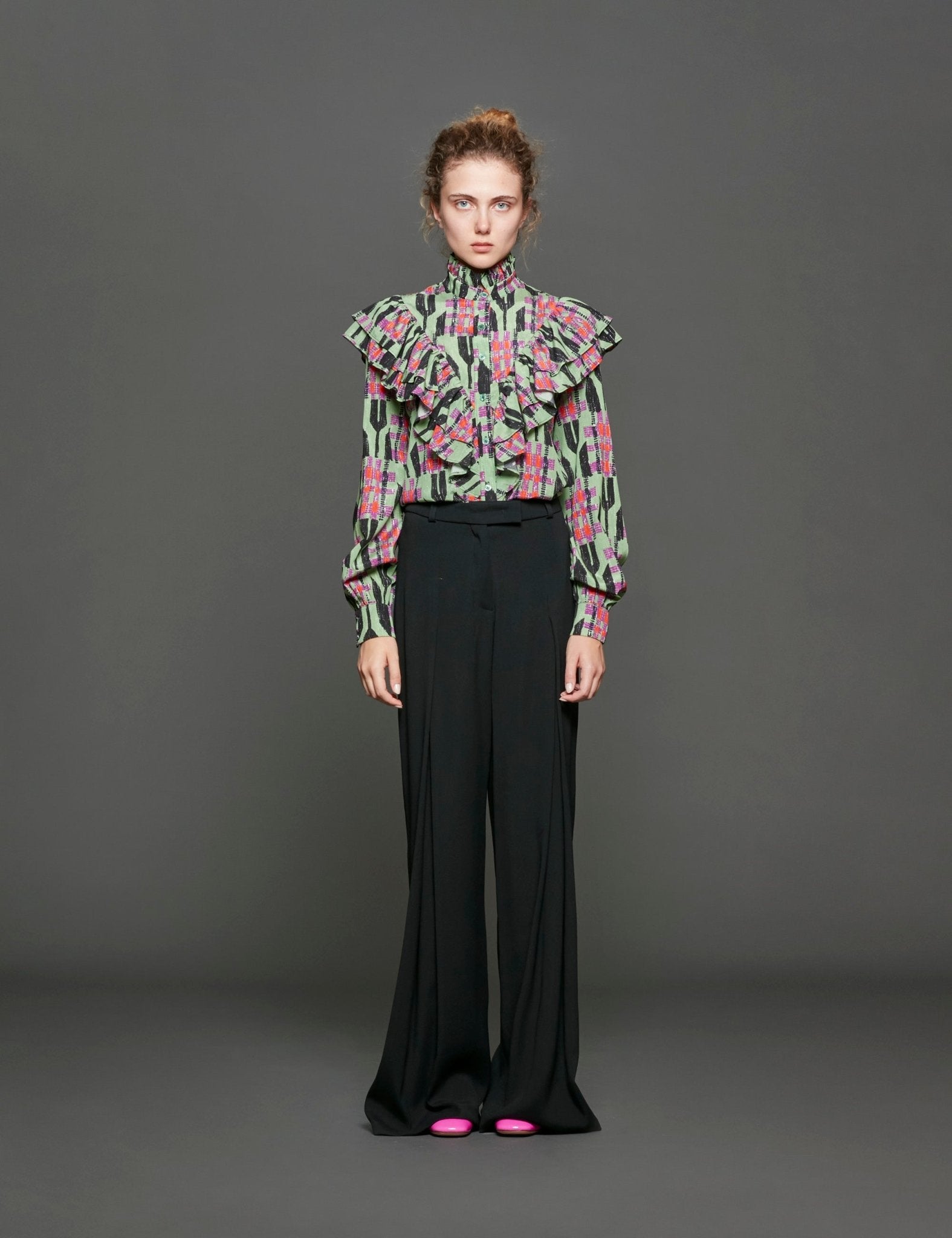 pantapalazzo nero - stella jean - pantalone