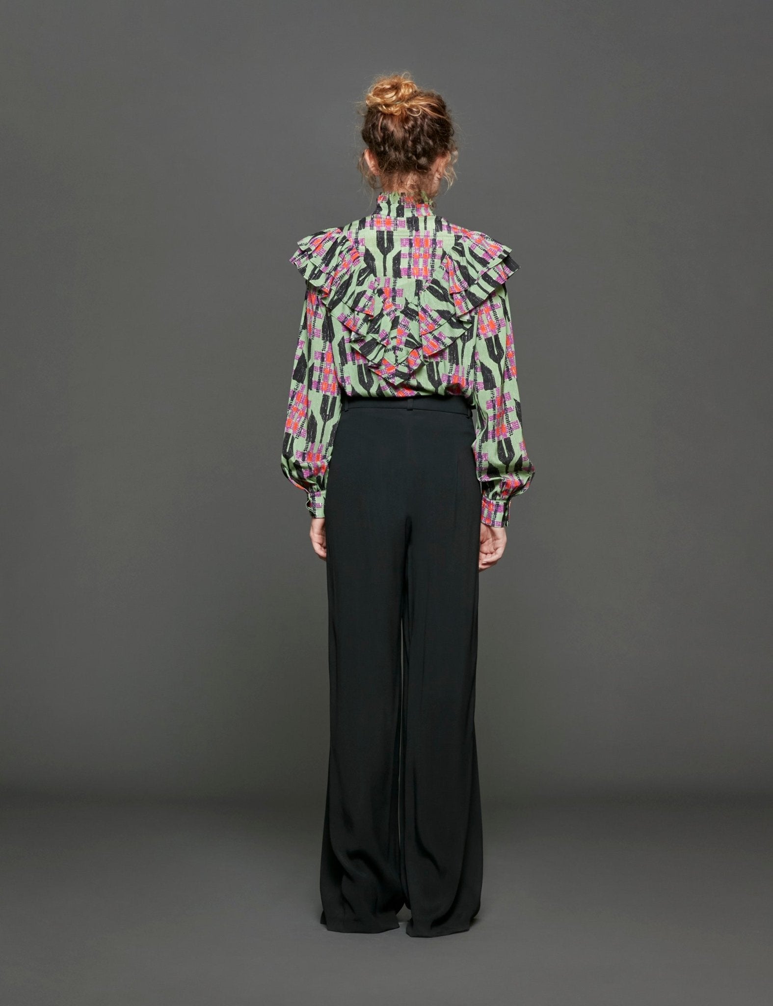 pantapalazzo nero - stella jean - pantalone