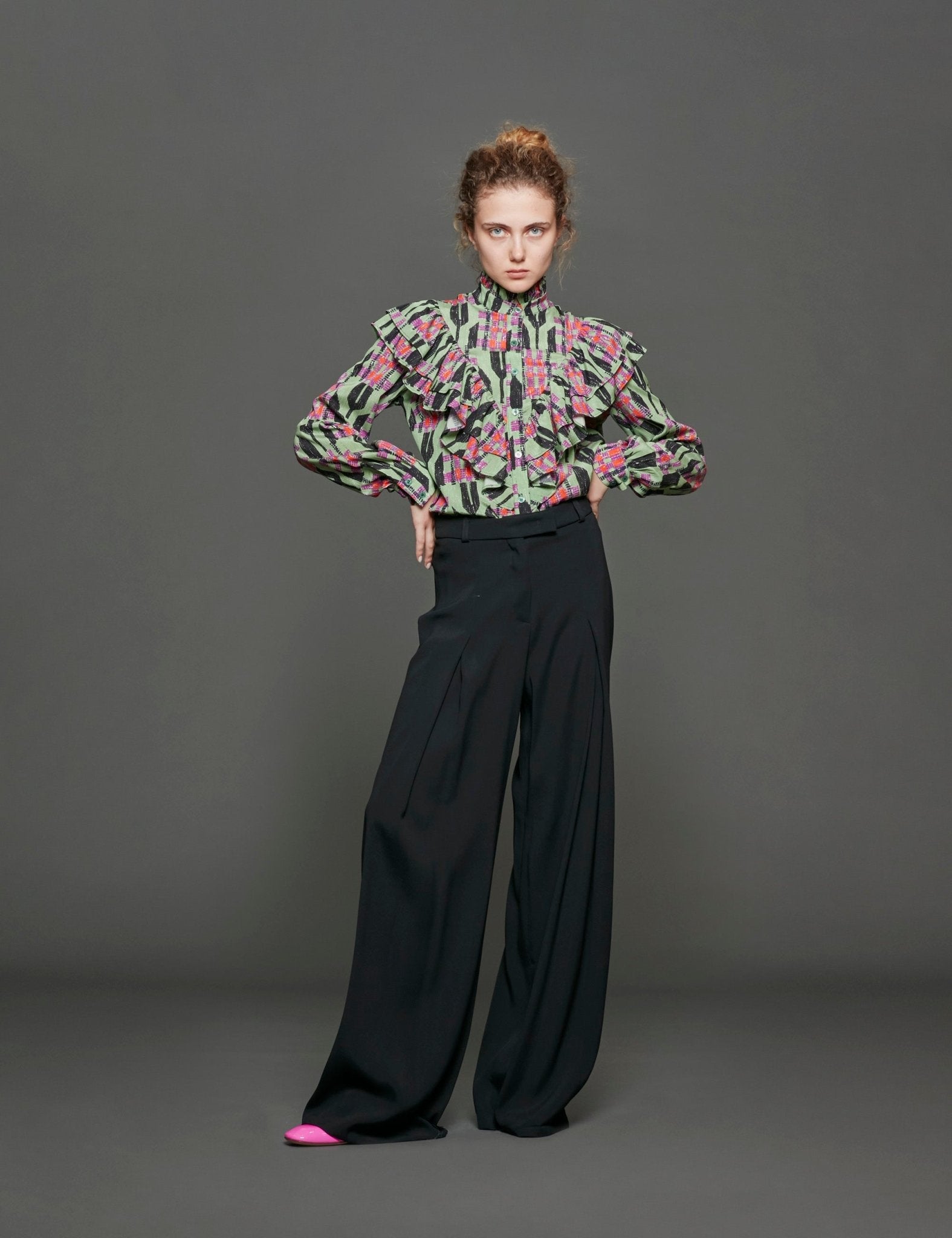 pantapalazzo nero - stella jean - pantalone
