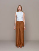 pantapalazzo seta tan - rohe - pantalone