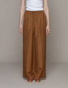 pantapalazzo seta tan - rohe - pantalone
