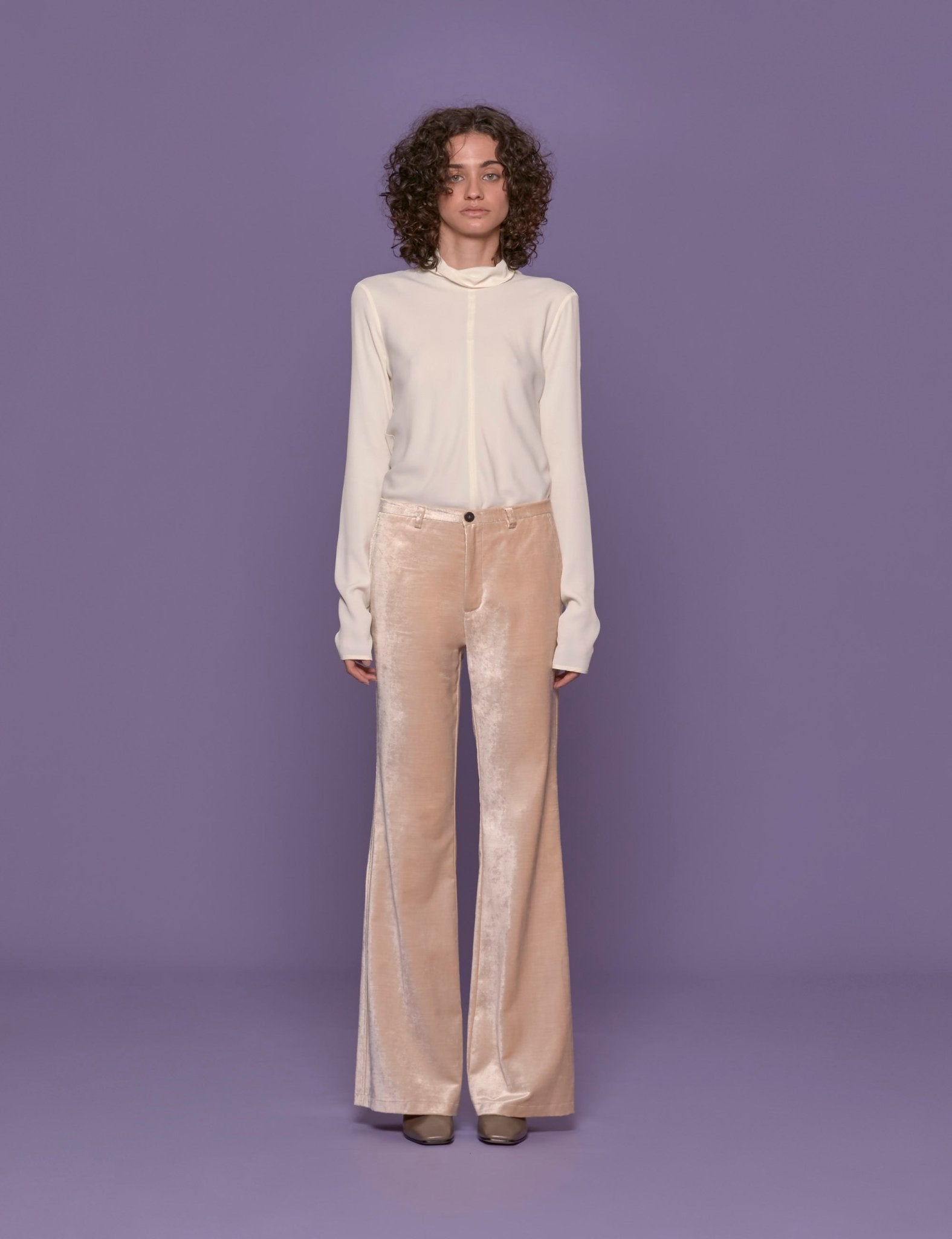 pantapalazzo velluto avorio - forte forte - pantalone