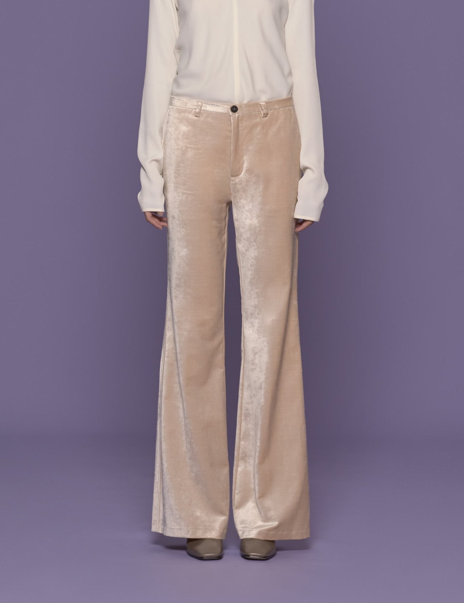 pantapalazzo velluto avorio - forte forte - pantalone