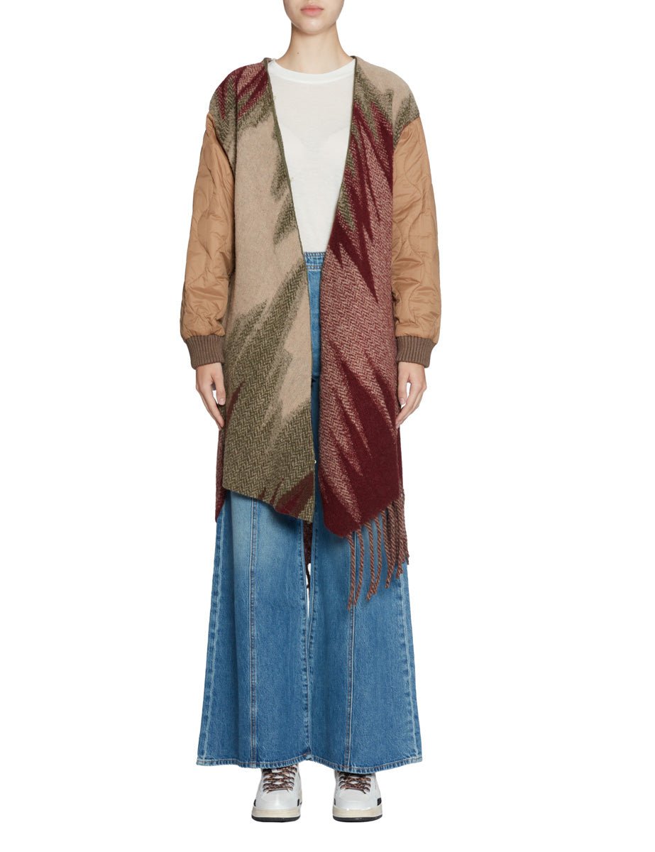 parka accoppiato collo ecofur verde militare - blufrida - giacca