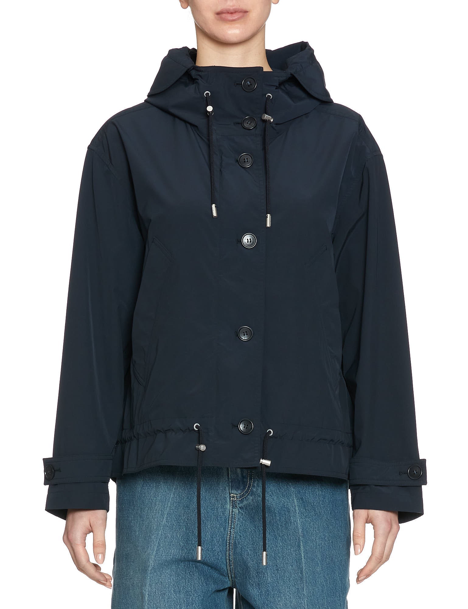 parka corto coulisse blu - woolrich - giacca