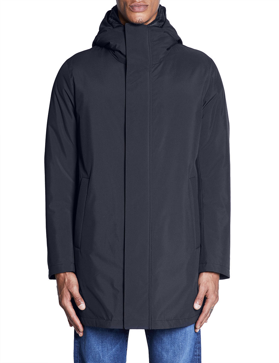 parka imbottito piuma nero - montecore - giacca