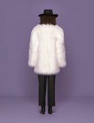 pelliccia ecofox strass bianco - Frida SRL