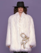 pelliccia ecofox strass bianco - Frida SRL