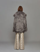 pelliccia ecofur grey pinstripe - Frida SRL