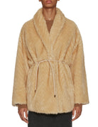 pelliccia ecofur jacquard chevron burro - forte forte - pelliccia