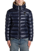 piumino adams cappuccio blu marrone - blauer - piumino