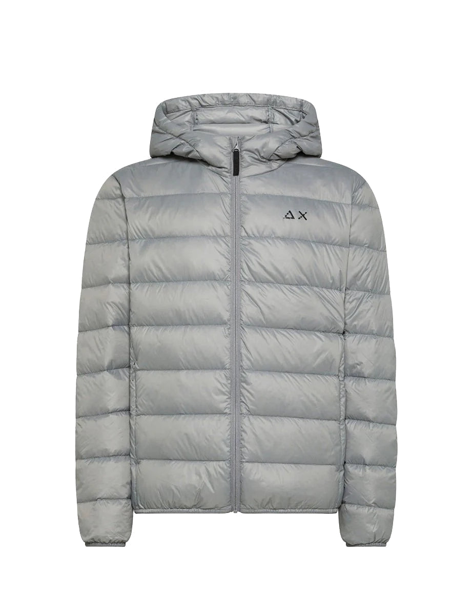 piumino cappuccio grey - sun68 - piumino