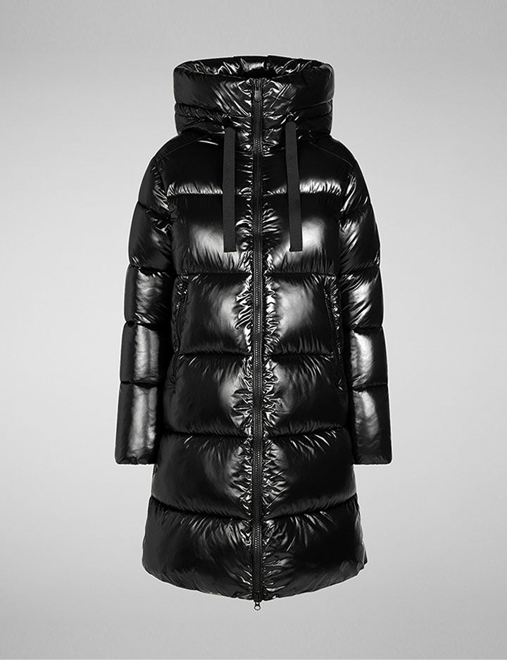 piumino lungo isabel nero - save the duck - piumino