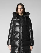 piumino lungo isabel nero - save the duck - piumino