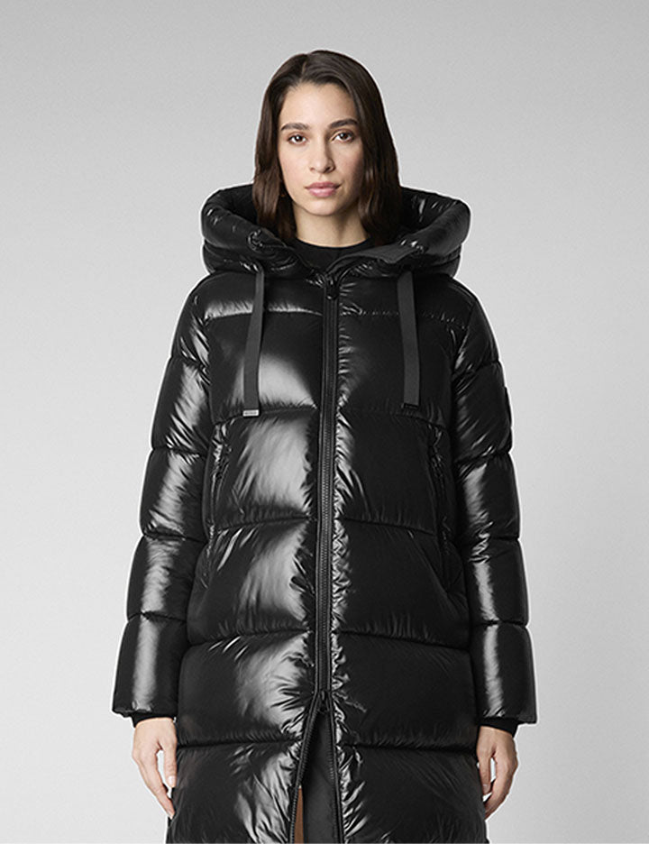 piumino lungo isabel nero - save the duck - piumino