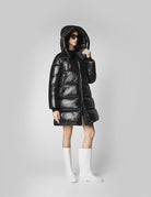 piumino lungo isabel nero - save the duck - piumino