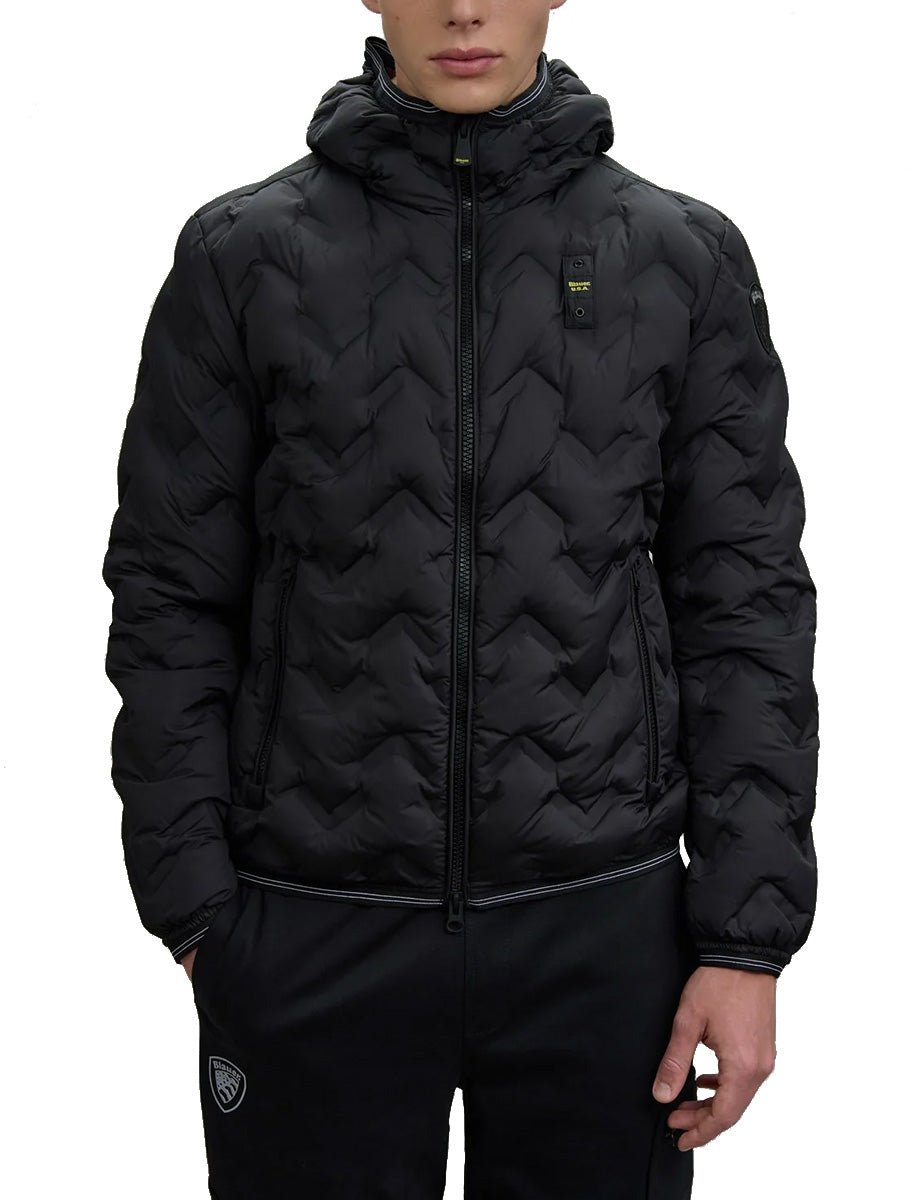 piumino nastrato piery nero tabacco - blauer - piumino