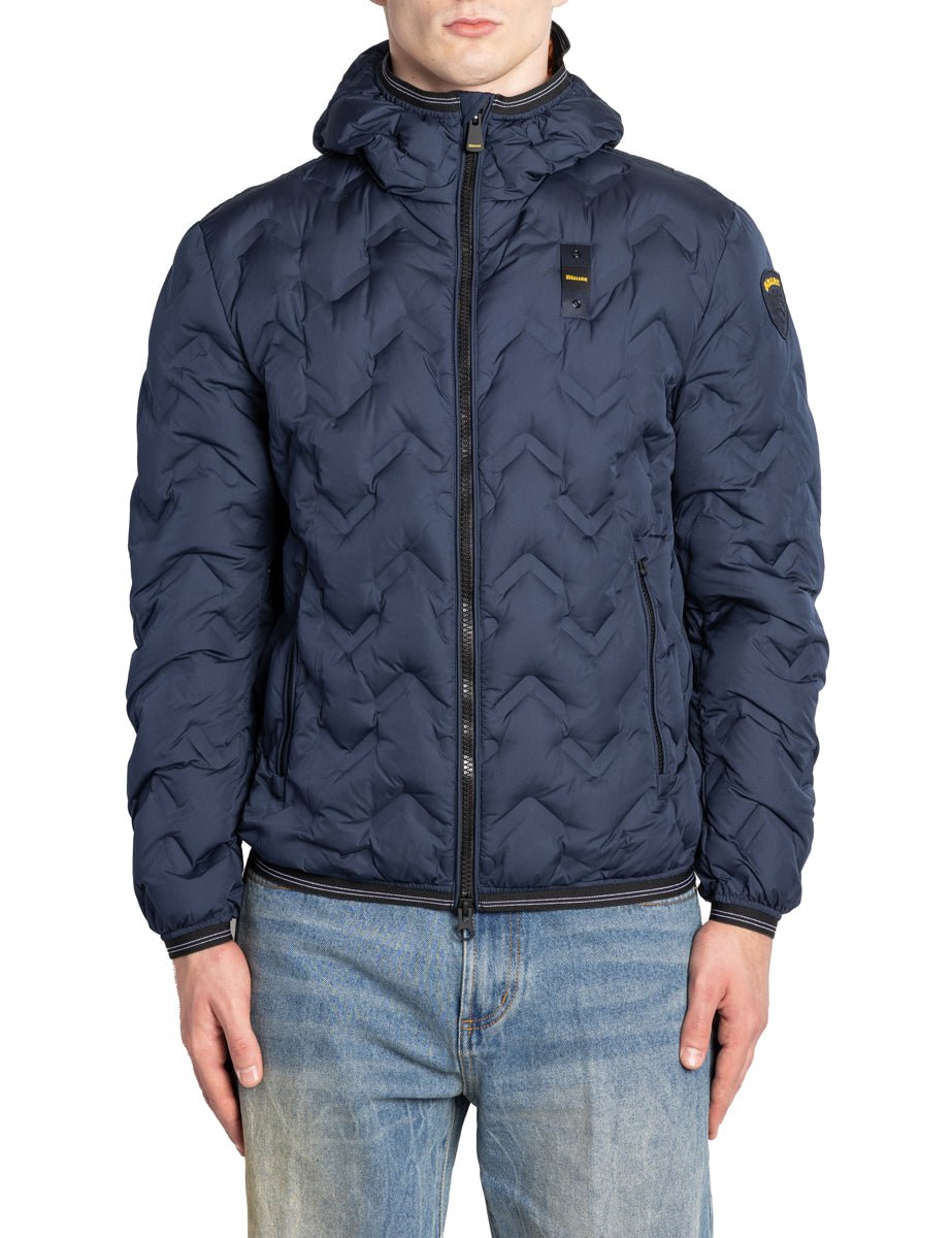 piumino piery blu marrone - blauer - piumino