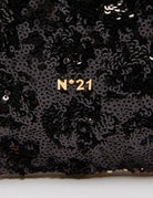 pochette paillettes large black gold - Frida SRL