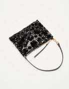pochette paillettes large black gold - Frida SRL