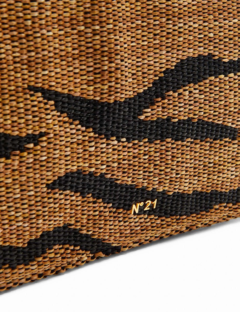 pochette rafia tiger print - n21 alessandro dell'acqua - clutch
