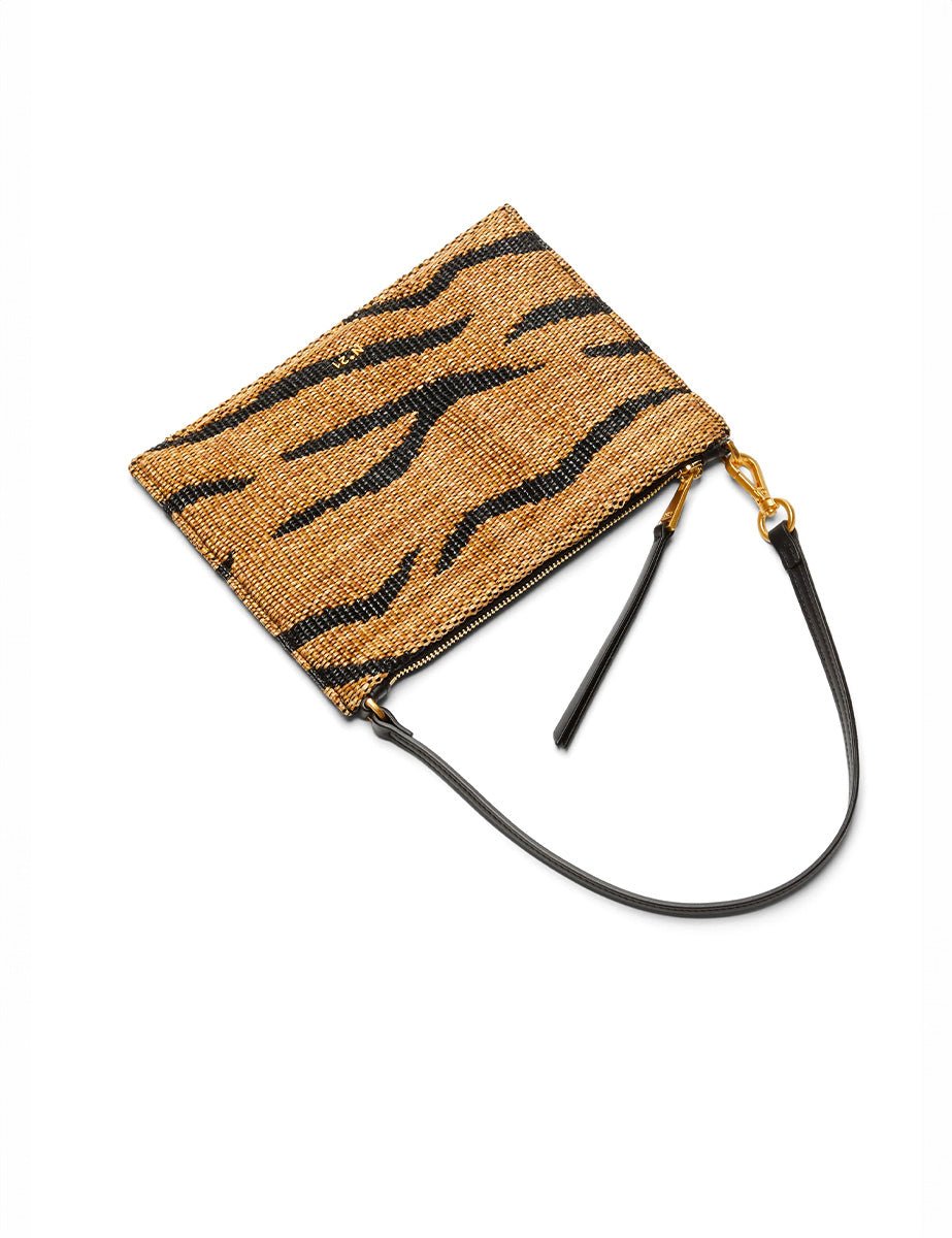 pochette rafia tiger print - n21 alessandro dell'acqua - clutch