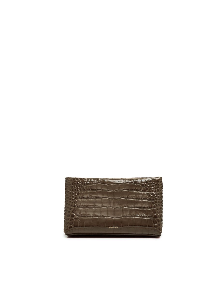 pochette stampa cocco marrone - mouliebre - clutch
