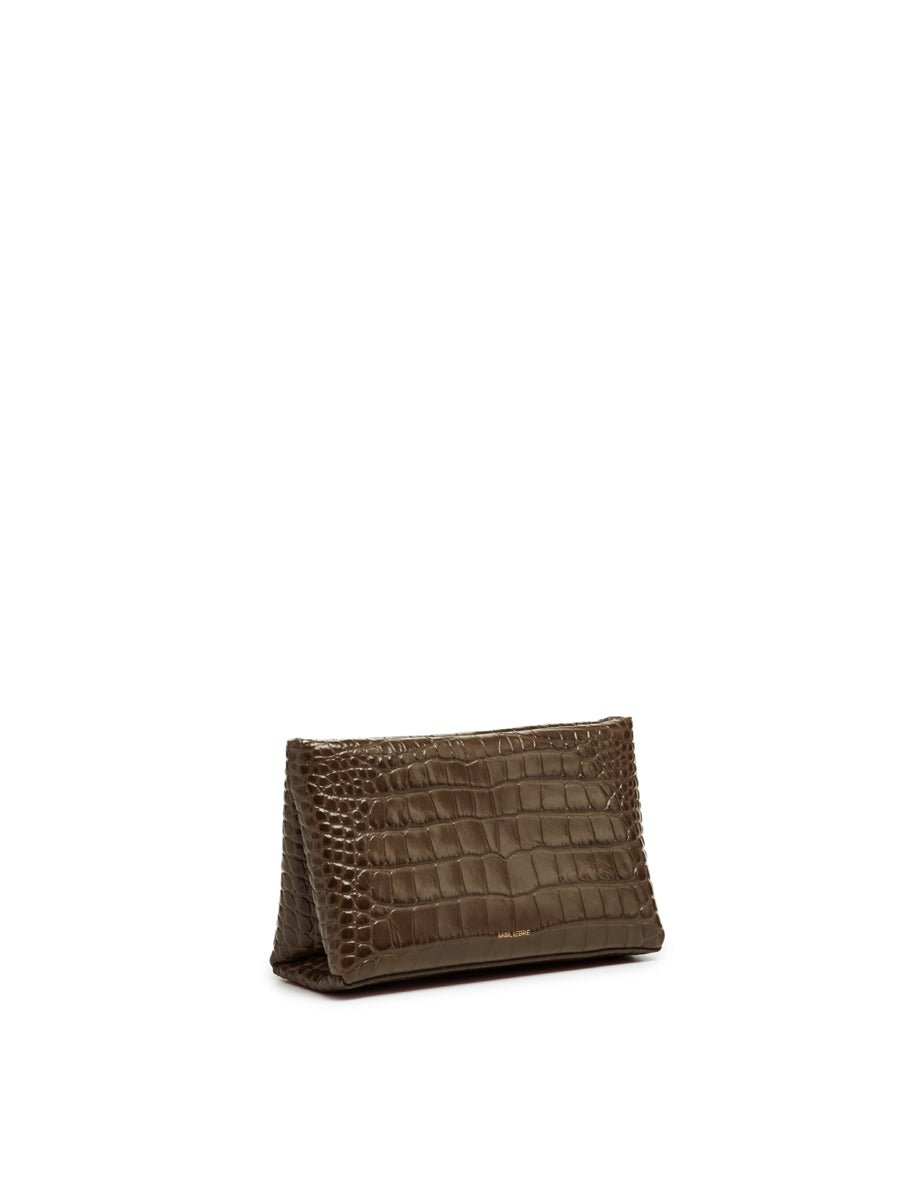 pochette stampa cocco marrone - mouliebre - clutch
