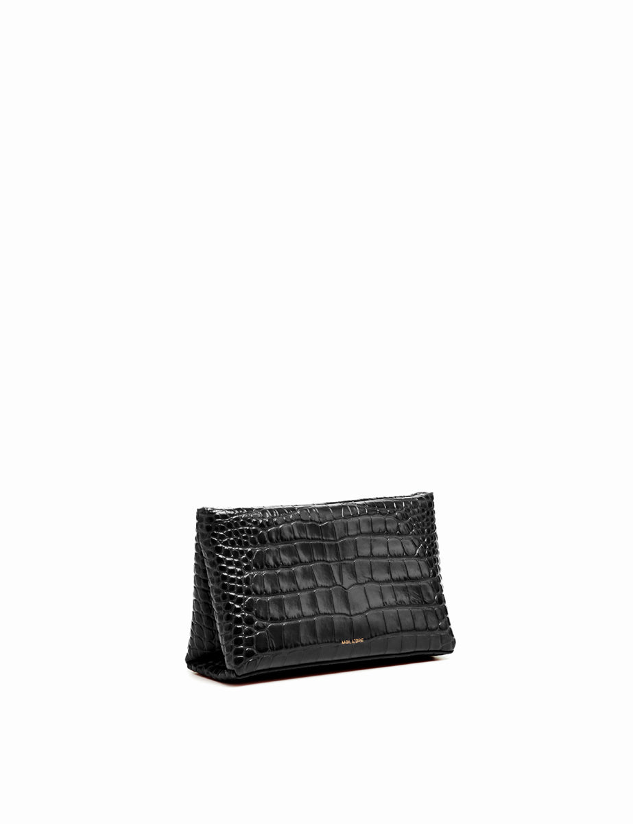 pochette stampa cocco nero - mouliebre - clutch