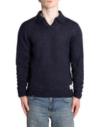 polo alpaca lana blu - bob - polo