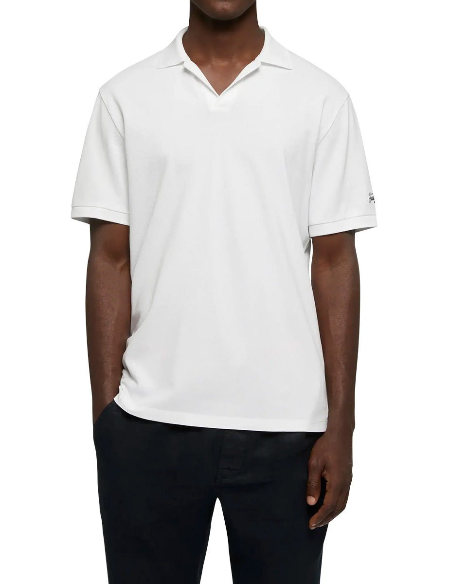 polo charles piquet bianco - st. barth - polo