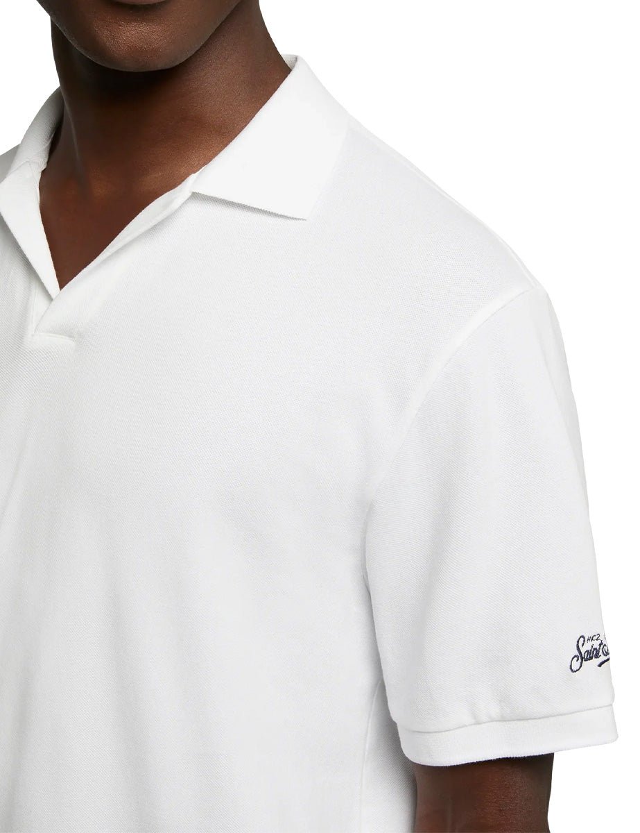 polo charles piquet bianco - st. barth - polo