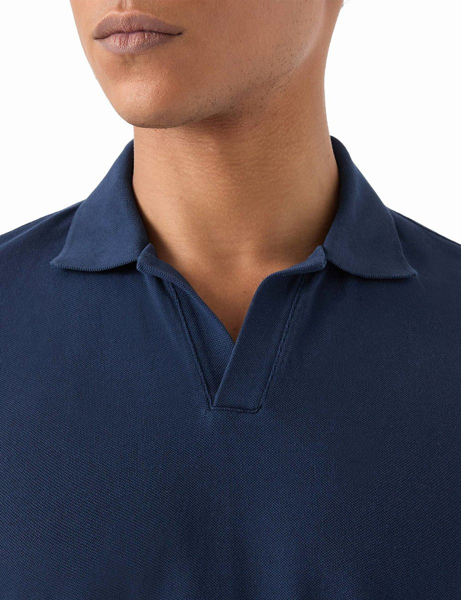 polo charles piquet blue navy - st. barth - polo