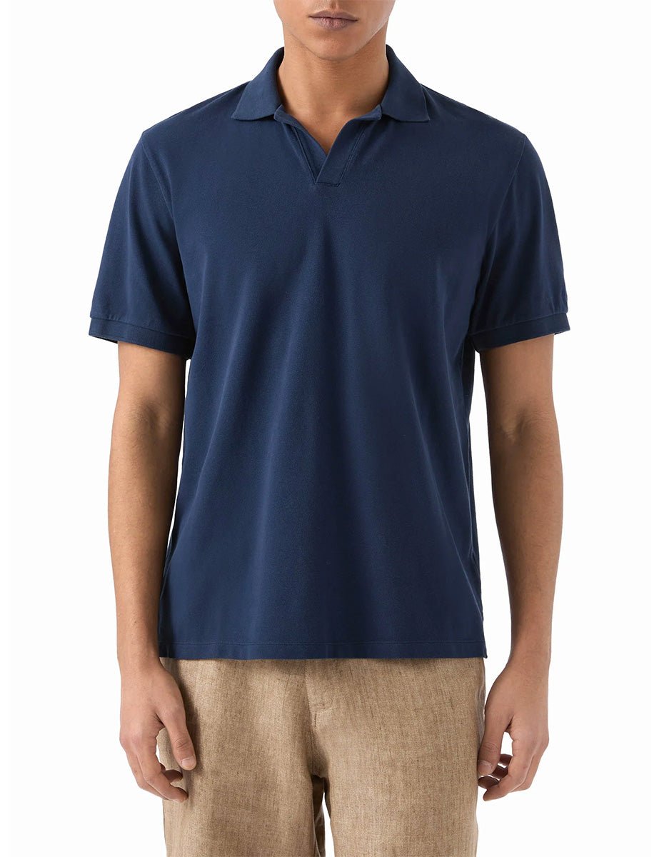 polo charles piquet blue navy - st. barth - polo