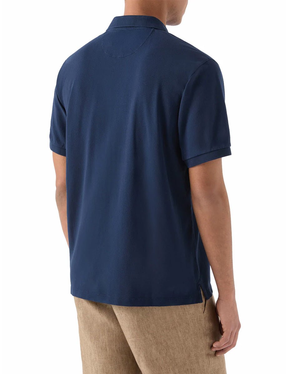 polo charles piquet blue navy - st. barth - polo