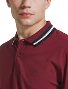 polo collo strisce bordeaux - sun68 - polo