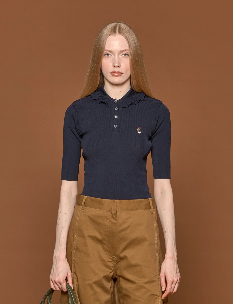 polo costine manina blu - vivetta - t-shirt