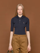 polo costine manina blu - vivetta - t-shirt