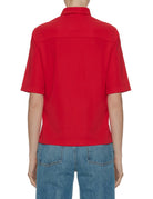 polo jersey elasticizzato rosso - blufrida - camicia manica corta
