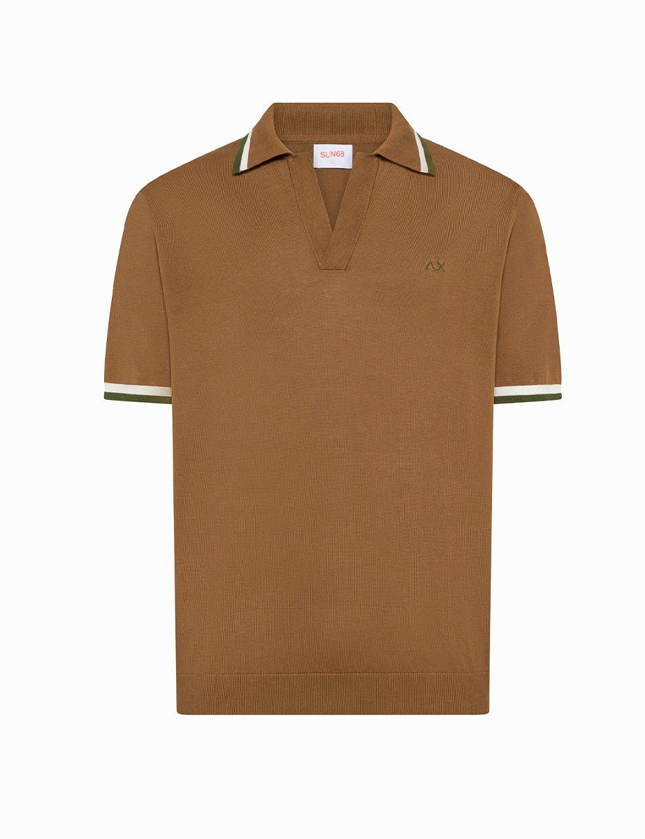 polo maglia stripes volpe terra - sun68 - polo