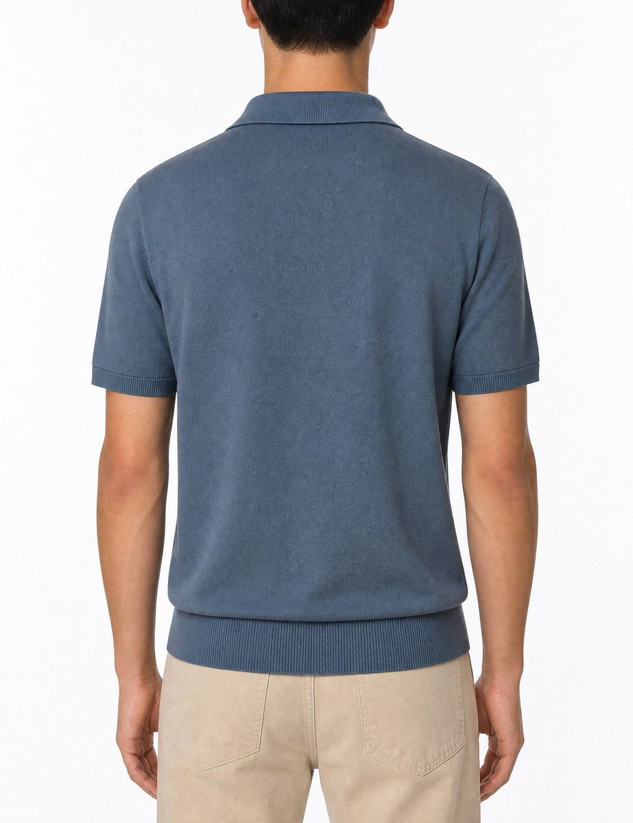 polo maglia teller blue mirage - selected - polo