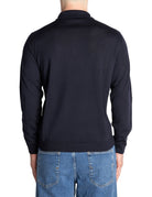 polo merinos extrafine blu navy - roberto collina - polo