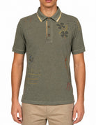 polo piquet lavato coccinelle ricamo militare - bob - polo