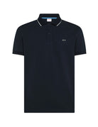 polo piquet profilo blu navy - sun68 - polo
