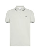 polo piquet profilo grigio chiaro - sun68 - polo
